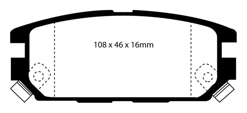 EBC 91-93 Dodge Stealth 3.0 4WD Redstuff Rear Brake Pads