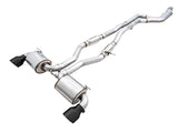 AWE 2020 Toyota Supra A90 Resonated Touring Edition Exhaust - 5in Diamond Black Tips