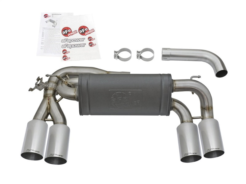 aFe MACHForce XP 3in - 2 1/2in Axle Back 304SS Exhaust w/ Polished Tips 16-17 BMW M2 (f87)