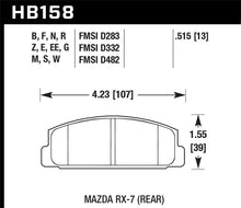 Load image into Gallery viewer, Hawk 86-95 Mazda RX-7 Performance Ceramic Street Rear Brake Pads