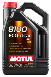 Motul 5L Synthetic Engine Oil 8100 0W30 4x5L ECO-CLEAN  ACEA C2 API SM ST.JLR 03.5007