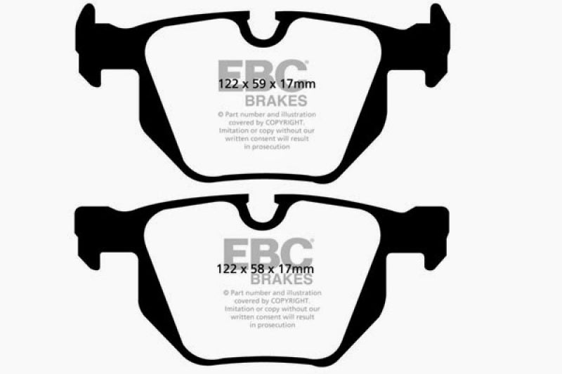 EBC 07-10 BMW X5 3.0 Redstuff Rear Brake Pads