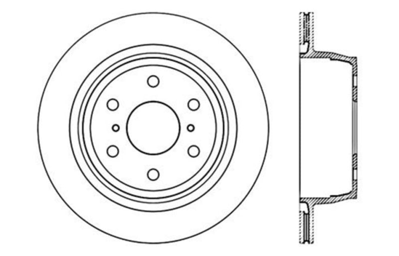 StopTech Drilled Sport Cryo Brake Rotor Right Rear 07-16 Chevy Silverado 1500