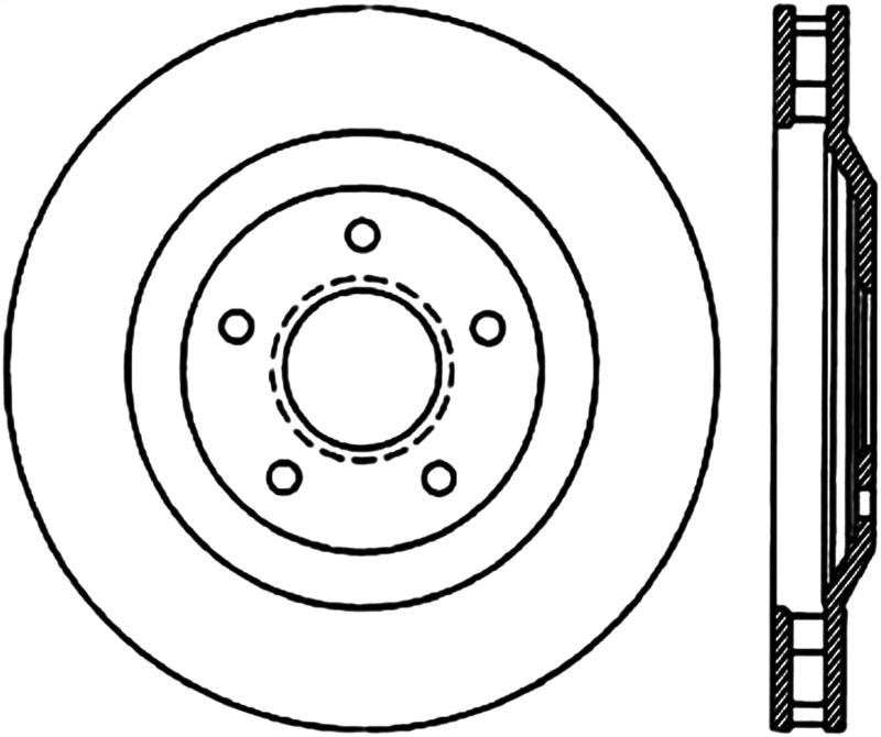 StopTech Power Slot 97-04 Chevy Corvette Front Left CRYO Rotor