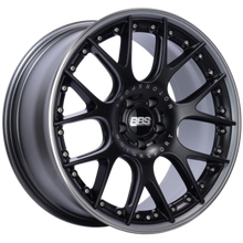 Load image into Gallery viewer, BBS CH-RII 22x10.5 5x112 ET48 Satin Black w/Polished SS Lip Wheel - 82mm PFS/Clip Req.