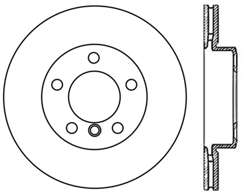 StopTech Sport Slotted (CRYO) 10-15 BMW X1 Front Right Rotor