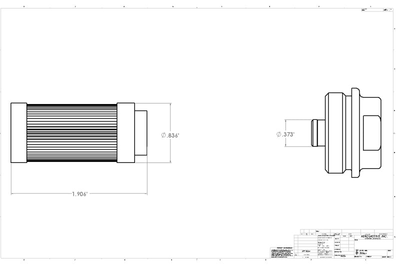 Aeromotive Replacement 100 Micron SS Element (for 12316 Filter Assembly)