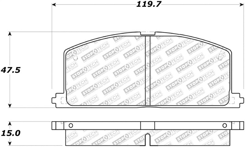 StopTech 83-86 Toyota Camry / 86-91 Celica / 84-92 Corolla Street Select Brake Pads - Front