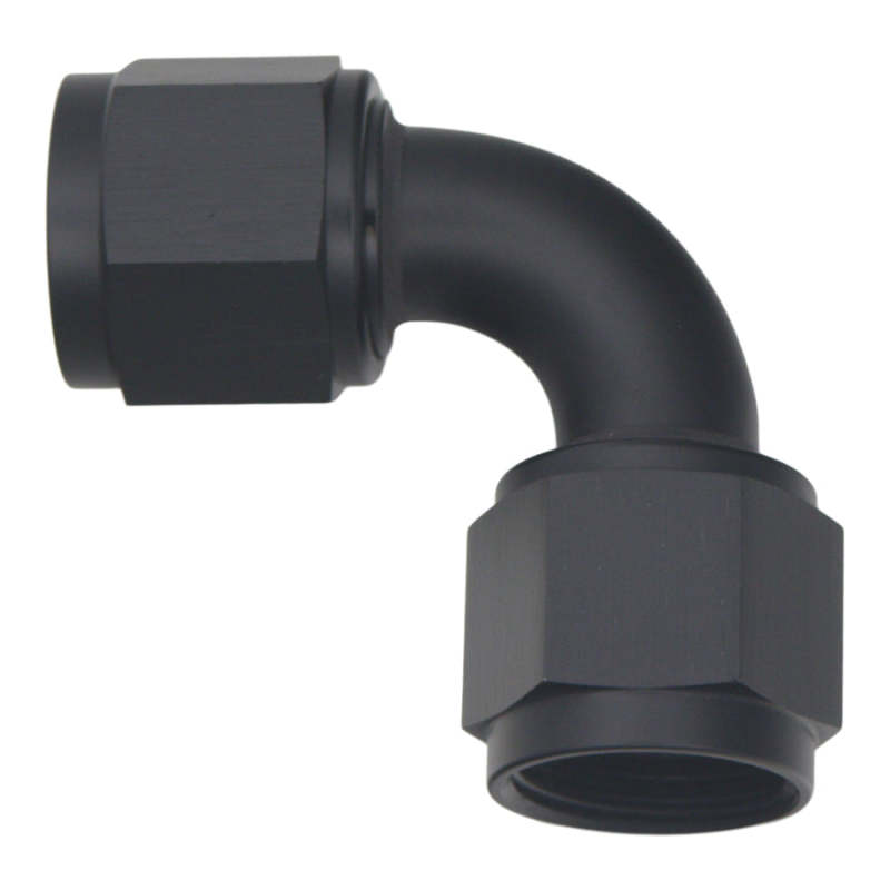 DeatschWerks 10AN Flare Female Swivel 90-Degree to 10AN Flare Female Swivel - Anodized Matte Black