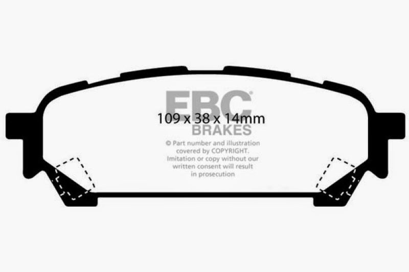 EBC 04-06 Saab 9-2X 2.0 Turbo Yellowstuff Rear Brake Pads