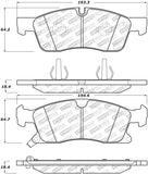 StopTech 11-20 Jeep Grand Cherokee Street Select Front Brake Pads