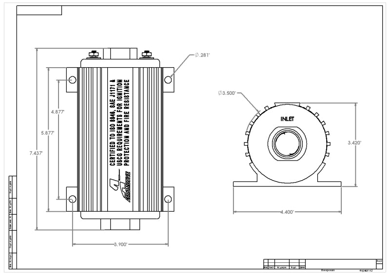 Aeromotive Marine 1200 HP EFI Pump