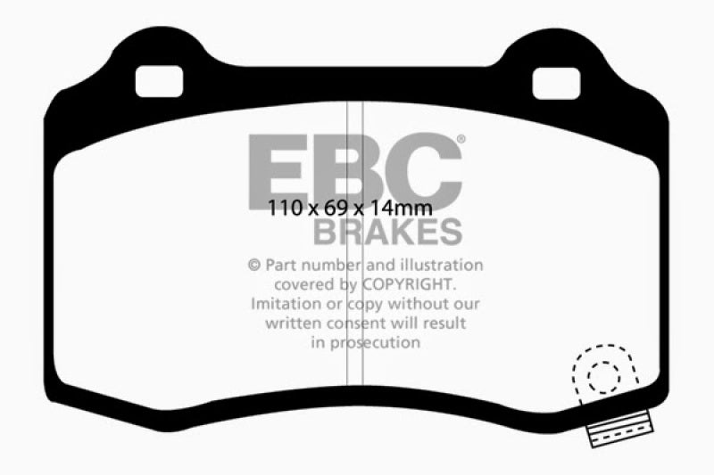 EBC 2018+ Dodge Durango 6.4L SRT Extra Duty Rear Brake Pads