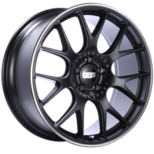 Load image into Gallery viewer, BBS CH-R 20x9 5x120 ET24 Satin Black Polished Rim Protector Wheel -82mm PFS/Clip Required