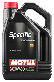 Motul 5L Specific 508 0W20 Oil - Acea A1/B1 / VW 508.00/509.00 / Porsche C20