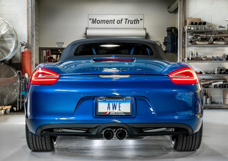 AWE Tuning Porsche 981 Performance Exhaust System - w/Diamond Black Tips